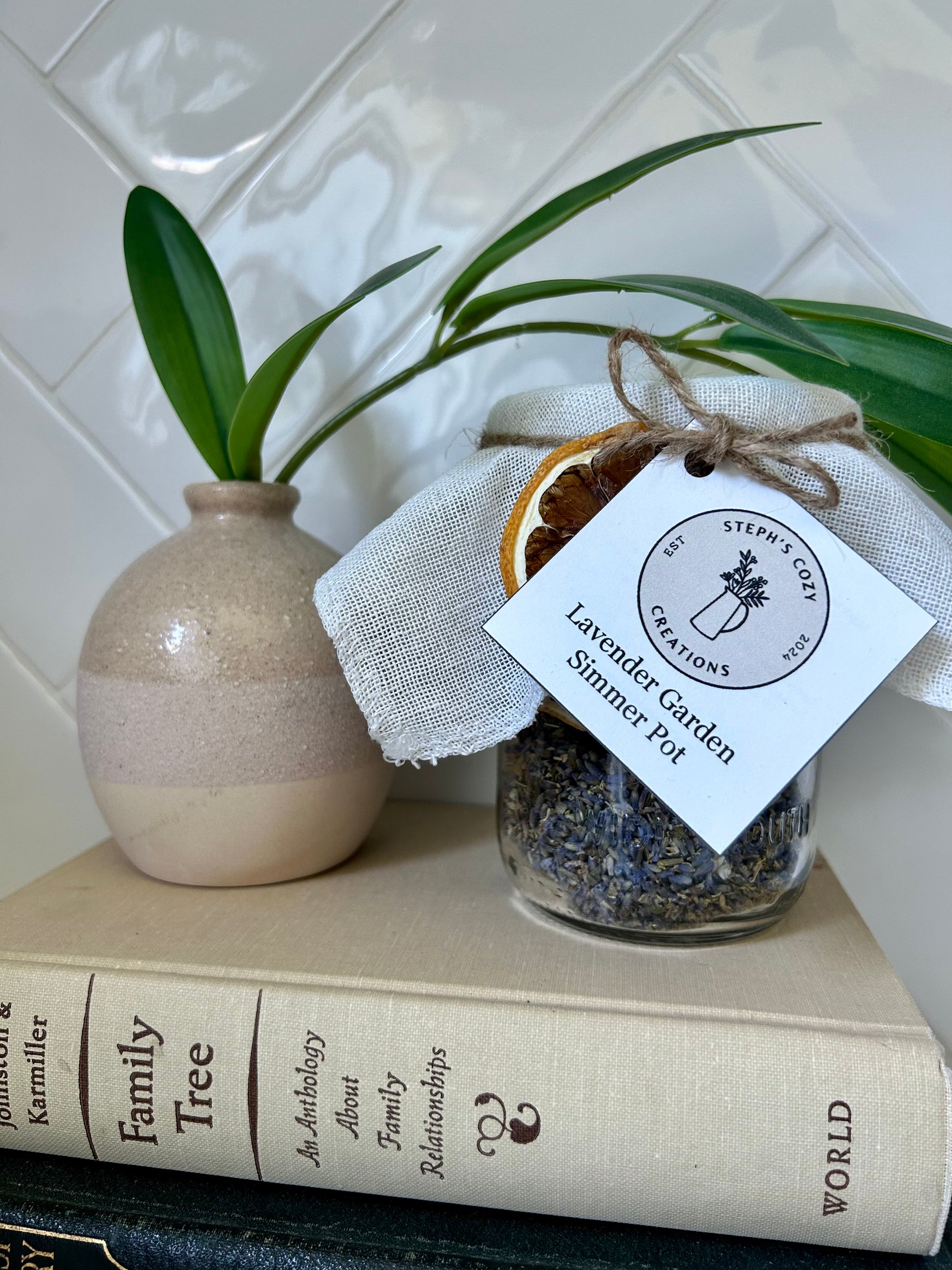 potted lavender plant gift Lavender Garden Simmer Pot Jar – Steph's Cozy Creations